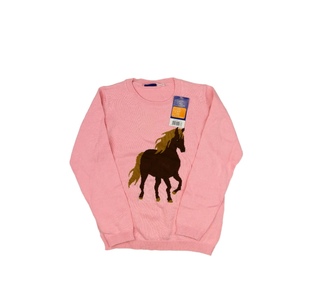Nový růžový svetřík s koněm 