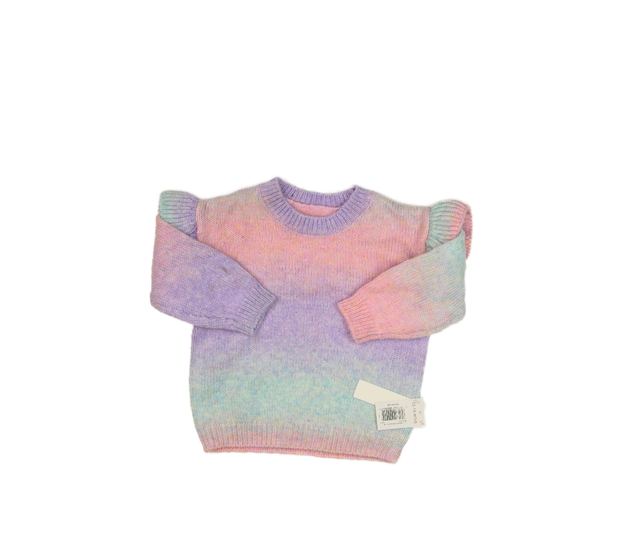 Nový duhový svetr s volánky 