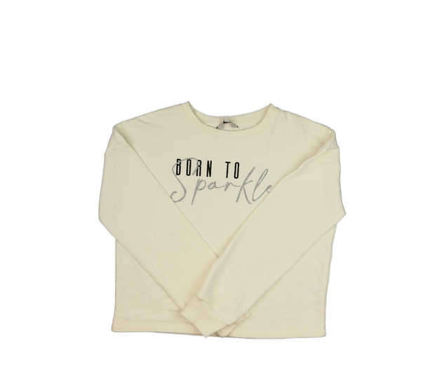 Krémová kratší mikina 