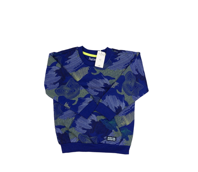 Nová tmavě modrá vzorovaná mikina Nutmeg 