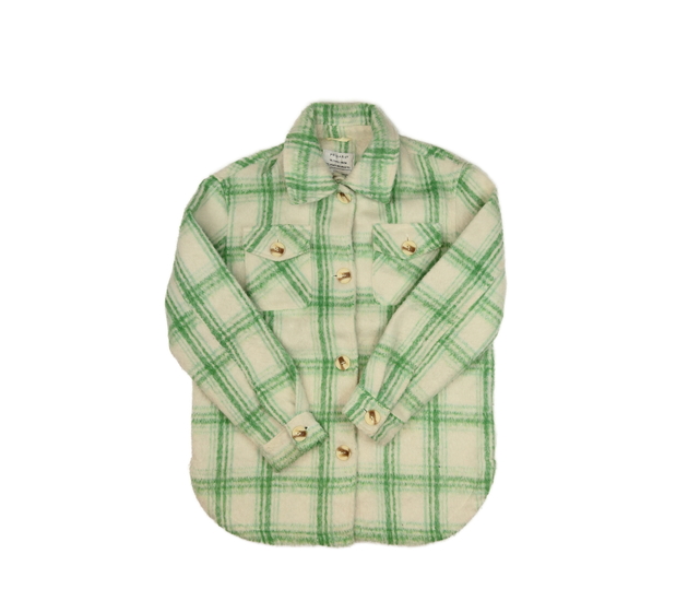 Krémovo-zelená kabátková košile Primark