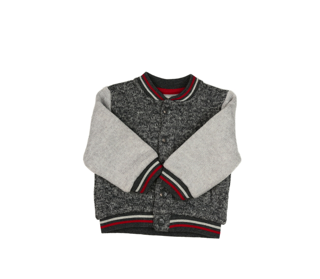 Šedá mikina na patenty Tu