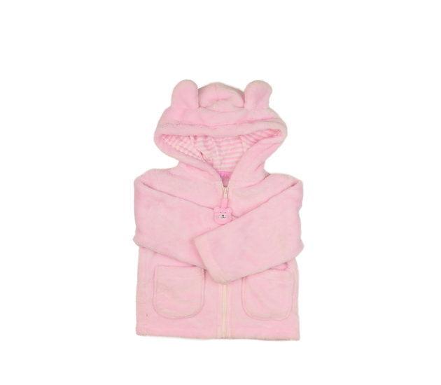 Růžová chlupatá mikina