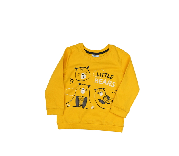 Žlutá mikina s medvědy 