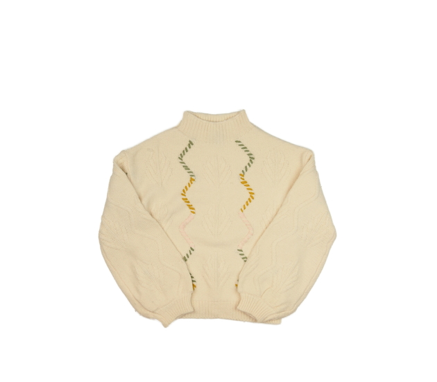 Krémový zdobný svetr Primark