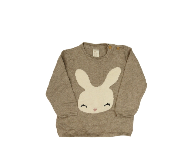 Hnědý svetřík se zajíčkem H&M
