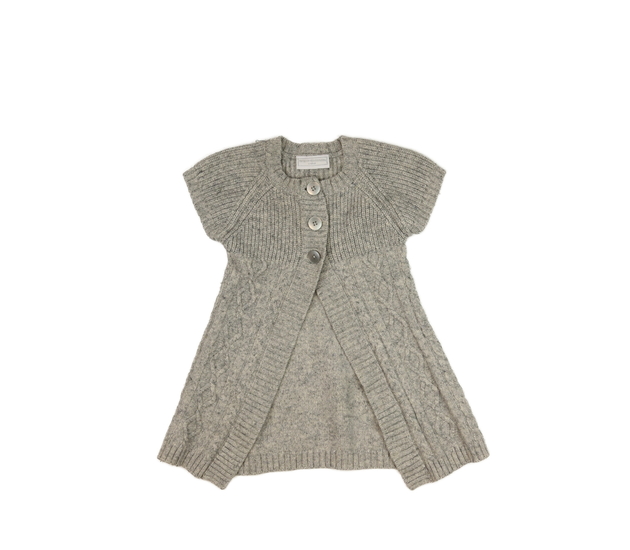 Šedý melírovaný kardigan s 50% jehněčí vlnou