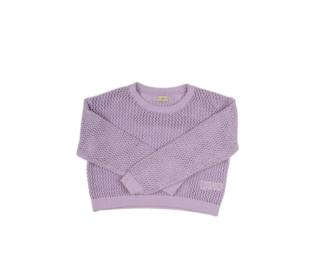 Fialový madeirový crop svetr F&F