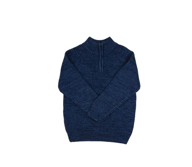 Modrý melírovaný svetr 