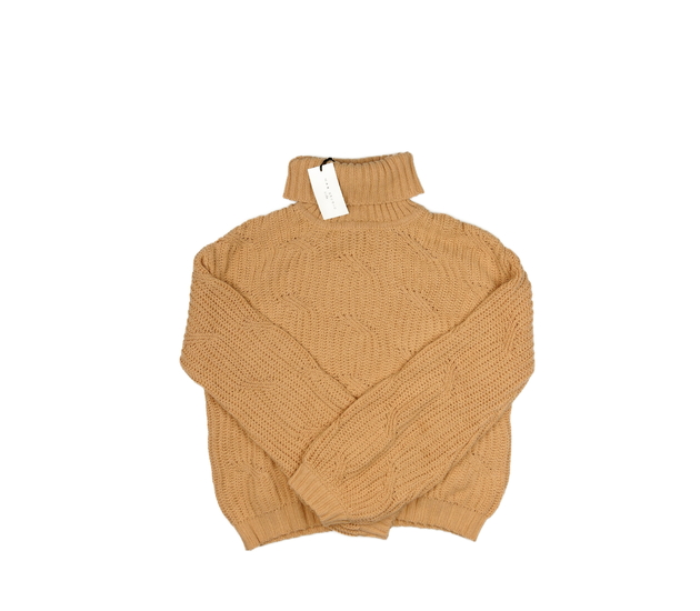 Nový oranžový kratší svetr s rolákem 