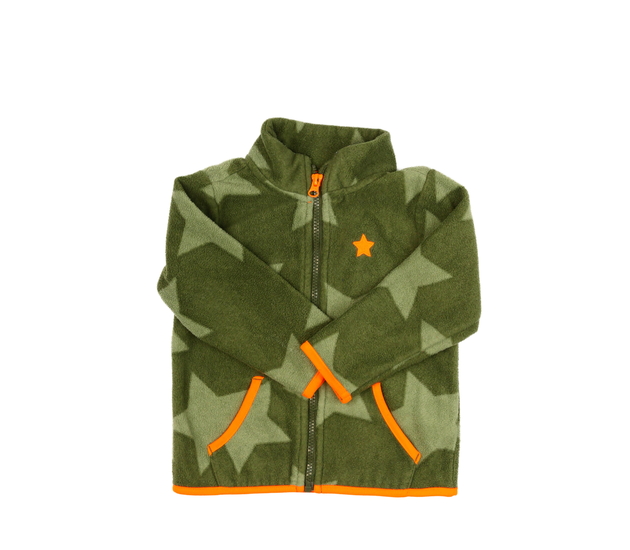 Zelená fleecová mikina s hvězdami F&F