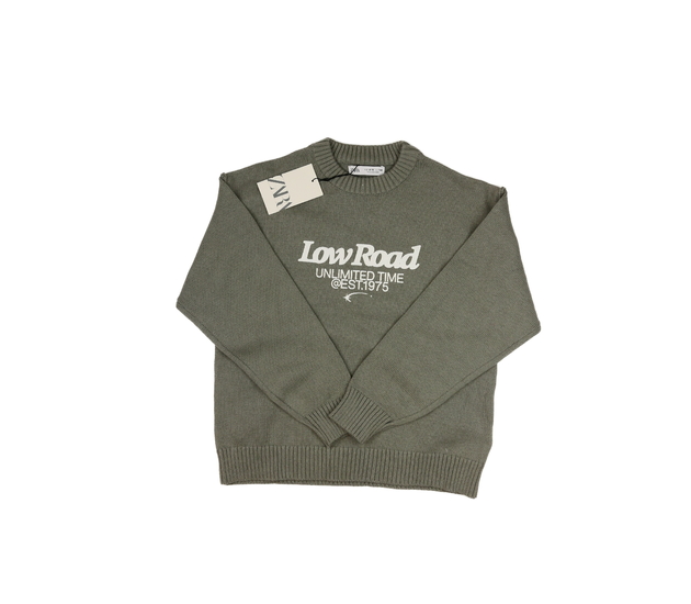 Nový zelený svetr s nápisem Zara