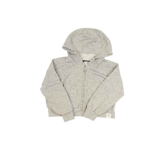 Šedá melírovaná slabá crop mikina George