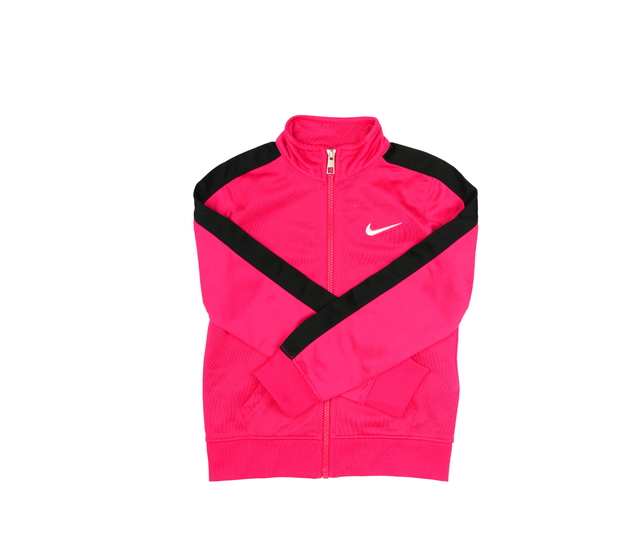 Růžovo-černá sportovní mikina Nike 