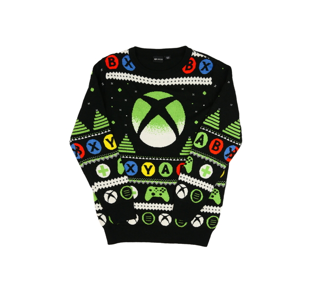Černý zdobný svetr Xbox Primark 