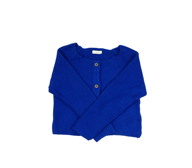 Modrý propínací svetřík Next