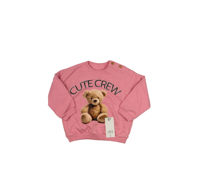 Nová růžová mikina s medvídkem George