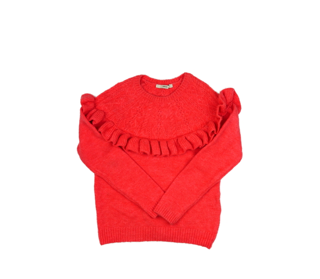 Červený svetr s volánky George