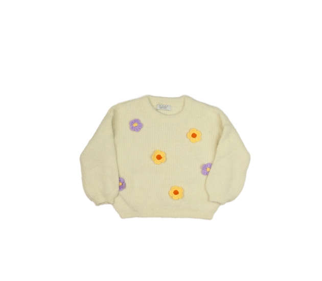 Krémový květinový svetr Primark 