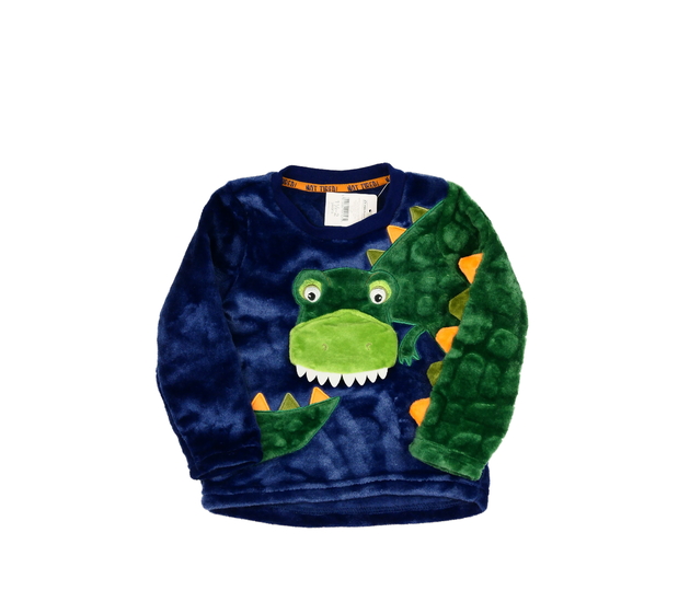 Nová hebká modro-zelená dinosauří mikina Nutmeg