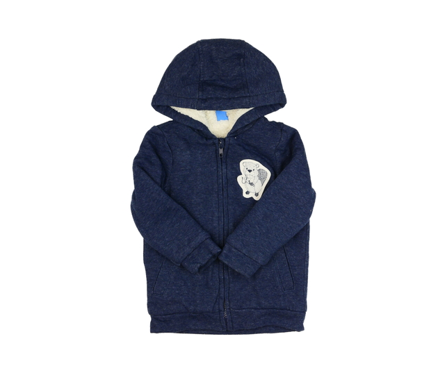 Tmavě modrá zimní mikina 