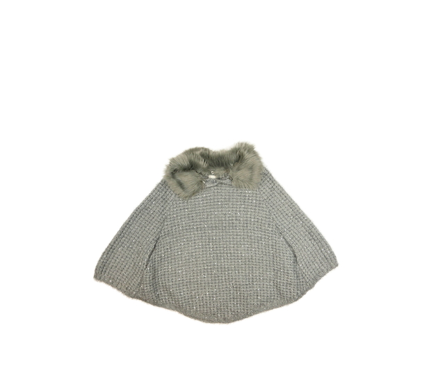 Šedé svetrové pončo s flitry Next