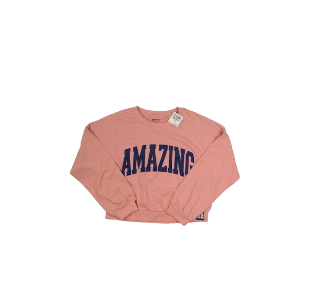 Nová růžová crop mikina Next