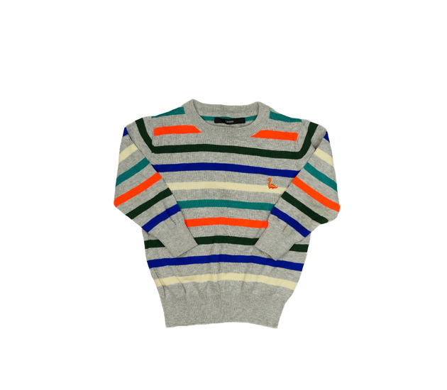 Šedý barevně pruhovaný svetr George