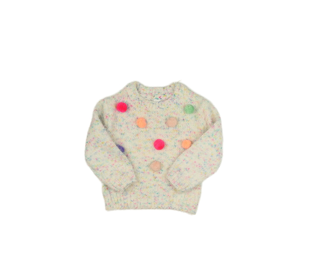 Světlý barevně vzorovaný svetr s kuličkami M&S