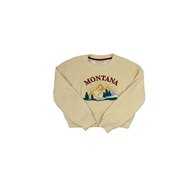 Hnědá crop mikina s potiskem Primark 