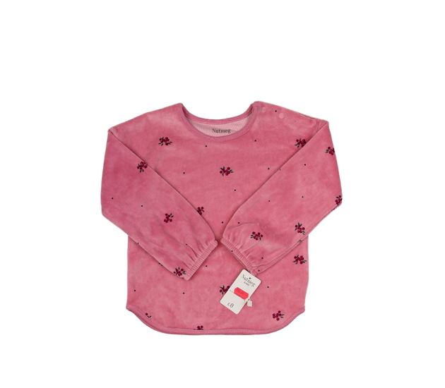 Nová růžová květinová mikina Nutmeg 