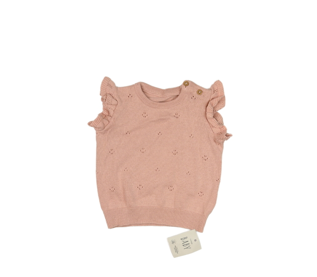 Nová růžová svetříková vesta George