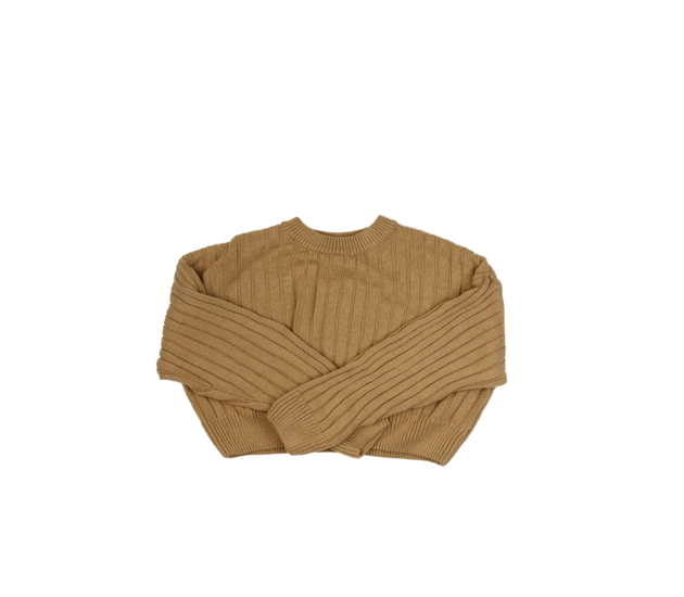 Hnědý crop svetr New Look 