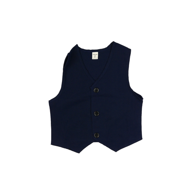 Tmavě modrá společenská vesta