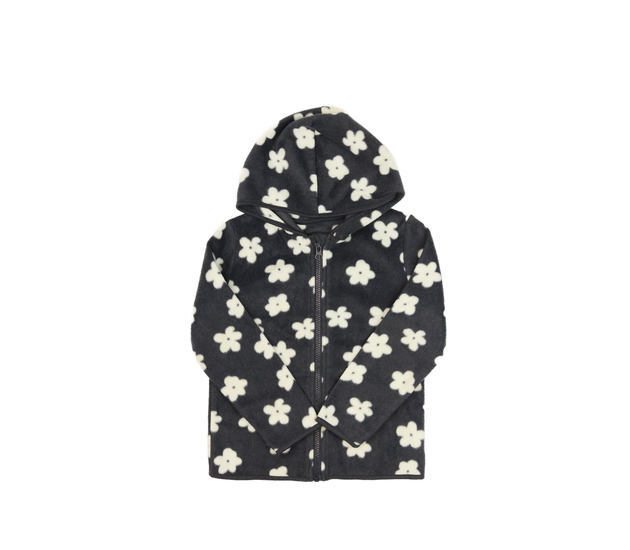 Šedá fleecová mikina s květinami George