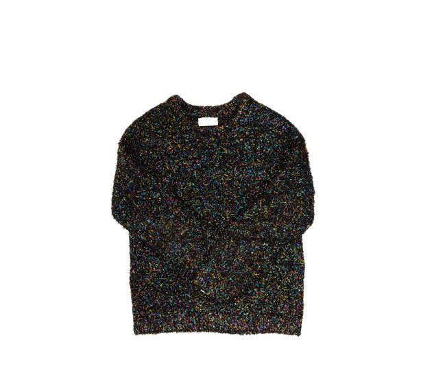 Černý žinylkový svetr