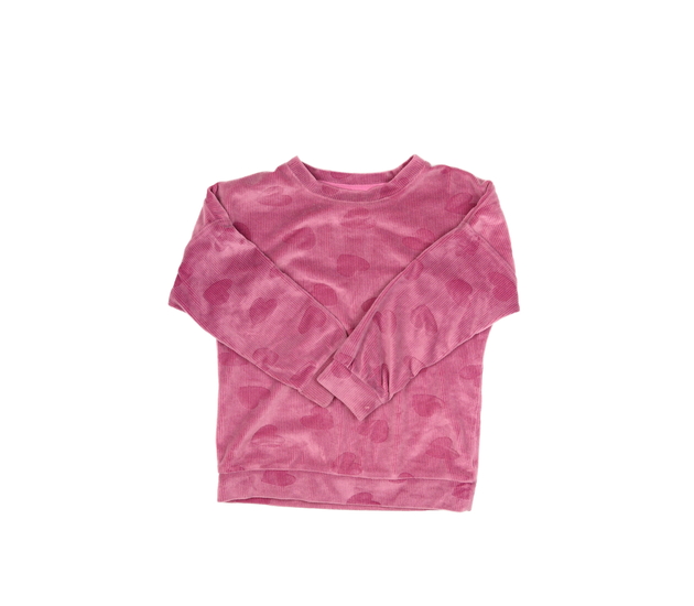 Růžová mikina se srdci Tu