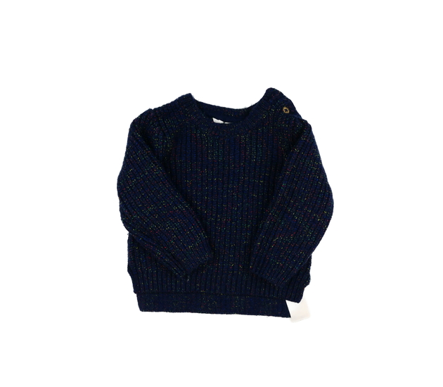 Modrý svetr s barevnými vlákny Primark 