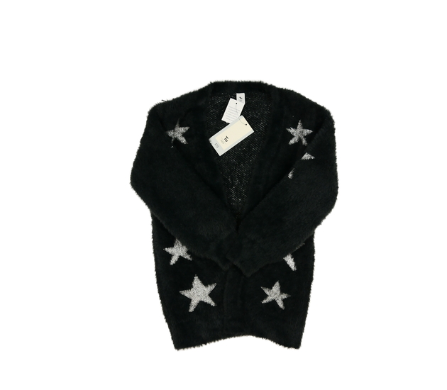 Nový černý žinylkový kardigan Tu 