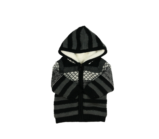 Černo-bílý zimní svetr Nutmeg 