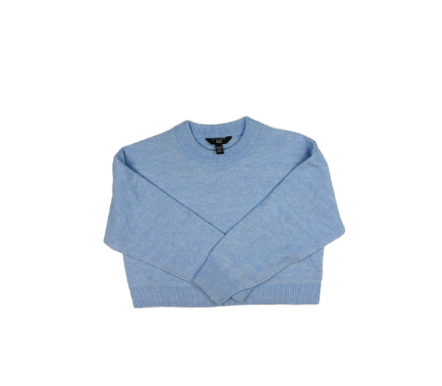 Modrý melírovaný crop svetr New Look 