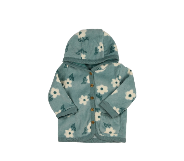 Tyrkysová fleecová mikina s květinami George