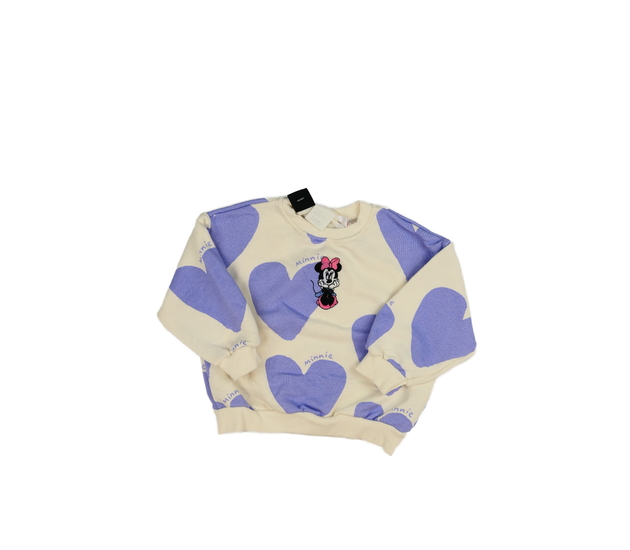 Krémovo-fialová mikina Minnie Disney Zara