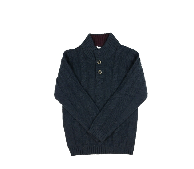 Tmavě modrý vzorovaný svetr M&Co