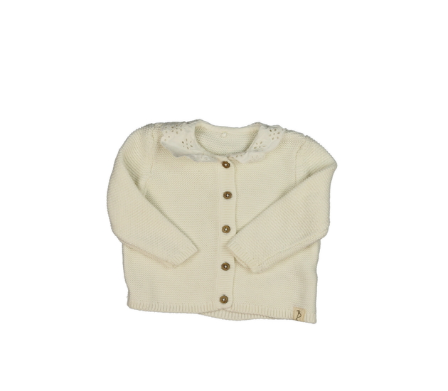 Krémový svetřík s límečkem George