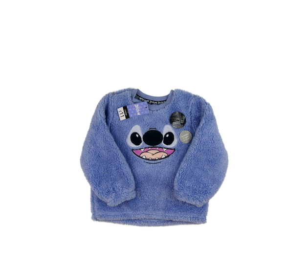 Nová modrá chlupatá mikina Stitch George