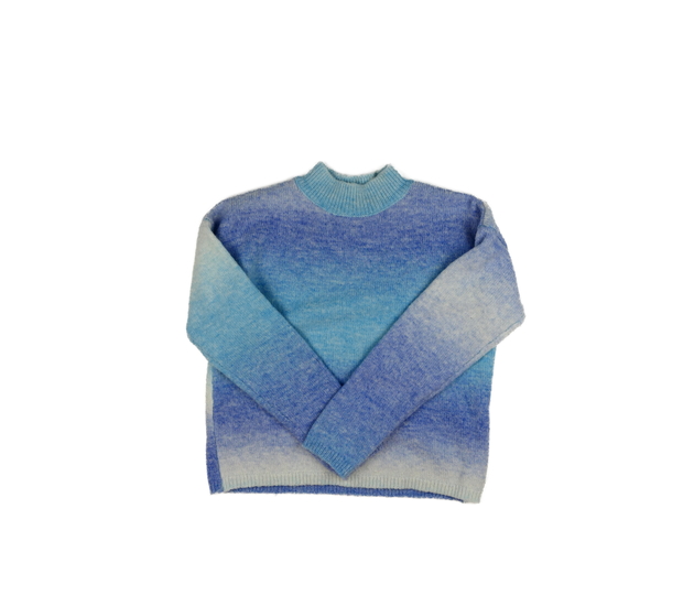 Modro-fialový svetr s barevnými přechody Primark 