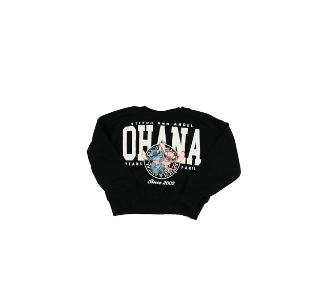 Černá crop mikina Stitch Disney 