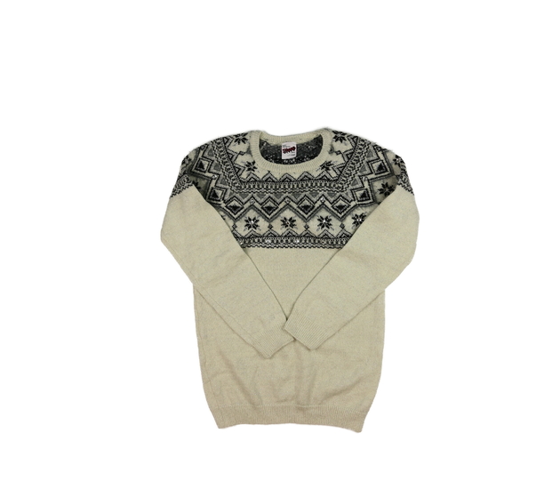 Šedý delší svetr vzorovaný s kamínky George