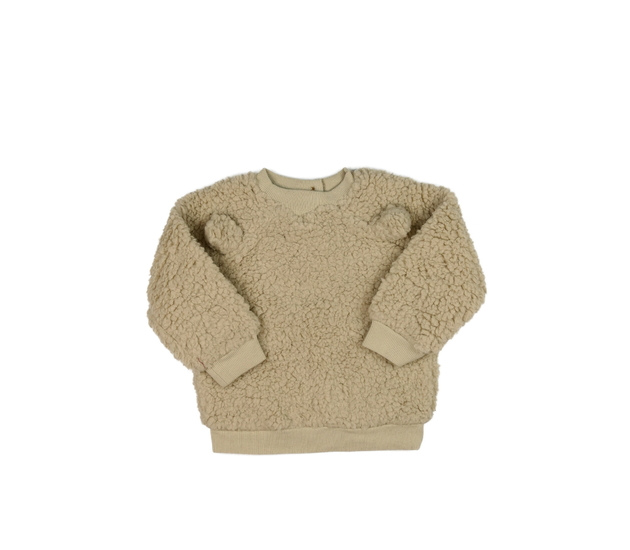 Hnědá beránková mikina Tu